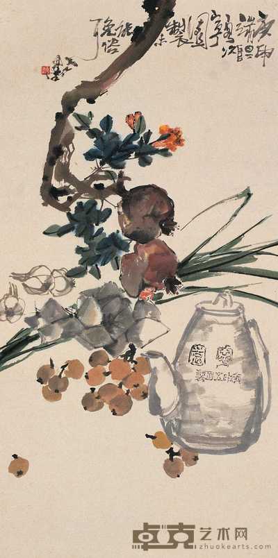 杨墨 端午佳品 立轴 87×44cm